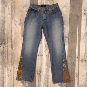 Vintage Riveted by Lee High-Rise Jeans with Multicolor Side Panels 90s Y2K